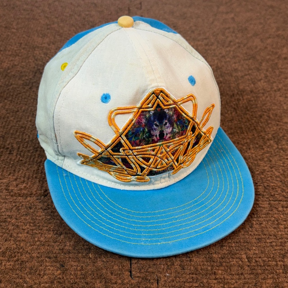 A+ Grassroots California 420 Limited Edition Wolf Hat Blue White Fitted 7 1/4